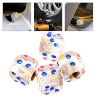 Conjunto 4 Tampas de Válvula de Pneu Universal em Forma de Dado - Estilo e Proteção para seu Veículo - imagem 3