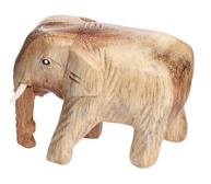 Estátua de Elefante em Madeira Tailandesa Artesanal - Decoração Rústica e Elegante - imagem 2