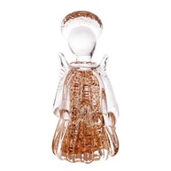 Anjo de Vidro Dourado 7x7x15cm - Figura Decorativa Wolff Italy com Brilho Elegante - imagem 5