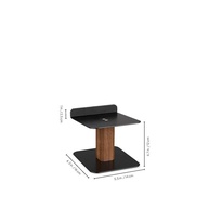 Suporte de Mesa Premium para Caixas de Som: Madeira e Preto Elegante - imagem 3