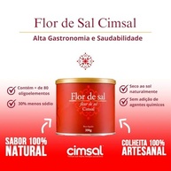 Flor De Sal Cimsal, 350g (Sal Marinho Integral) Rico em Minerais Como Magnésio, Cloreto de Sódio e Potássio Kit Com 9 Latas - imagem 4