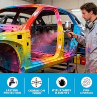 Tinta de revestimento em pó de 7 cores | Revestimento em pó perfeito para superfícies metálicas | Tintas de carro | Tinta em pó para estruturas de aço, fábricas, edifícios, parques infantis - imagem 4