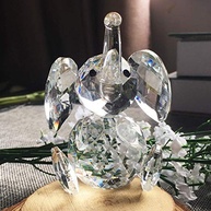 Elefante de Cristal Decorativo - H & D Crystal - Coleção Cute Elephant - Estátua de Decoração em Vidro K9 - imagem 3