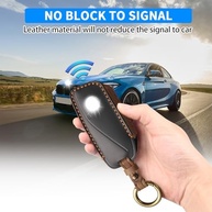 QBUC Capa de Chaveiro em Couro Genuíno BMW: Luxo e Proteção para Série 7, i5, i7, iX, X1, X5, X6, X7, XM (Preto) - imagem 5