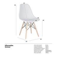Cadeira Charles Eames Eiffel DSW - Loft7 - Assento em Polipropileno com Pés de Madeira Clara - Cinza Claro - imagem 3