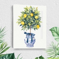 Arte de Parede em Tela de Limão em Aquarela - Emoldurado para Decoração Moderna e Rustic Charm - imagem 2