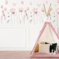 Adesivo de Parede Floral Encantador - Decore com Estilo e Charme Natural - imagem 2