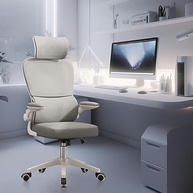 Cadeira Ergonômica de Escritório com Malha Respirável e Suporte Lombar - Cinza - imagem 2