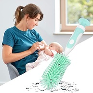 Escova de Silicone para Mamadeira com Cabo Longo e Base de Sucção - Limpeza Profunda 360° - imagem 3