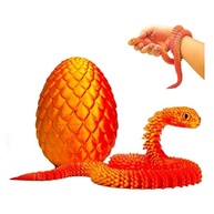 Serpente Luminosa em 3D com Ovo Decorativo - Cobra Articulada de Cristal para Escritório - imagem 4