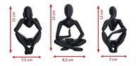 Estátuas dos Três Pensadores – Escultura Preta para Decoração de Sala e Escritório - imagem 4