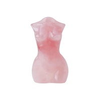 Estátua de Deusa em Quartzo Rosa Natural - Esculpida à Mão para Cura, Meditação e Equilíbrio Energético - imagem 1