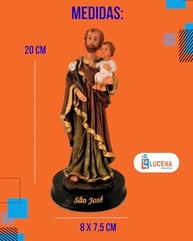 Imagem de São José Pai Adotivo de Jesus - Escultura em Resina 20 cm com Detalhes Ricos - imagem 3