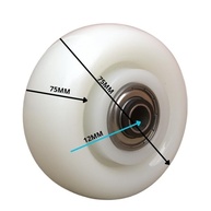 Roda de Nylon Master Roll 3" com Rolamento de Esfera: Suporte Robusto para até 150Kg - imagem 2