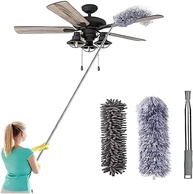 Espanador de Pó Telescópico com Microfibra – Alcance Até 2,80m, Lavável e Flexível para Limpeza de Tetos, Ventiladores e Ar-Condicionado - imagem 1
