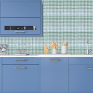 Adesivo de Parede em Vidro Espelho Quadriculado - LU0383 | Decoração Moderna para Banheiro, Cozinha e Ambientes com Estilo - imagem 3