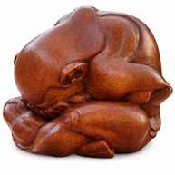 Estátua de Madeira Meditativa Yogi Buda Chorando – Paz Interior e Harmonia - imagem 2