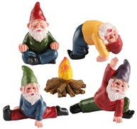 Gnomos de Jardim em Miniatura - Estátuas de Fadas e Elfo em Resina para Decoração Externa - imagem 1