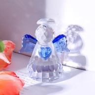 Estatueta de Anjo de Cristal - Decoração de Natal Elegante e Brilhante - imagem 5