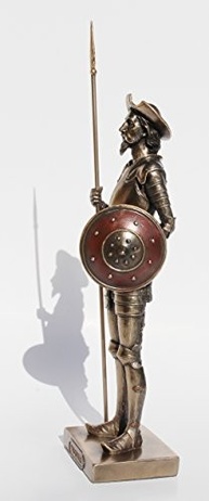 Estatueta de Bronze Fundido Dom Quixote com Lança 30 cm - Obra de Arte para Colecionadores - imagem 4