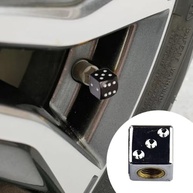 Tampas de Válvula Quadradas de Dados em Prata Sólida 16mm - Estilo e Proteção para Seu Veículo - imagem 4