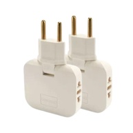 Kit 2 Adaptadores de Tomada Articuláveis 3 Saídas - Organize e Expanda suas Conexões! - imagem 1
