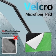 Limpador de Para-brisa Automotivo com 5 Almofadas de Microfibra e Alça Extensível - Verde - imagem 4