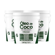 Kit 3 Óleo De Coco Extra Virgem Balde 3,2l Vitorena - imagem 1