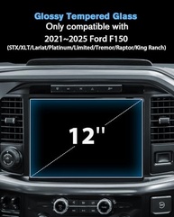 Protetor de Tela Premium 30cm para F150 2021-2025: Vidro Temperado 9H HD e Toque Responsivo - imagem 3