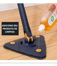 Mop Rodo Esfregão Mobi Triangular Giratório 360° - Limpeza de Cantos com Facilidade - imagem 2