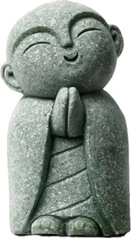Estátua de Buda de Pedra para Decoração Feng Shui | Monge Jizo para Riqueza, Paz e Boa Sorte - imagem 2