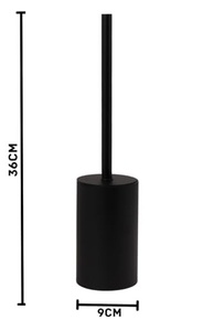 Escova Sanitária Luxo Fino Inox Preta - Moderna, Resistente e Fácil de Higienizar - imagem 3
