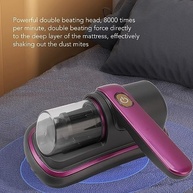 Aspirador de Pó de Cama Sem Fio com Luz UV - Removedor de Ácaros Portátil para Colchões, Sofás e Travesseiros - imagem 4
