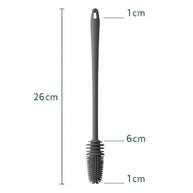 Escova de Silicone Flexível para Limpeza Profunda de Garrafas e Copos - Cerdas Macias Antirrisco, Cabo Ergonômico, Higiênica e Durável - imagem 4