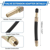 Extensor de Válvula de Pneu 90° Cobre Flexível 140mm - TUCKBOLD: Inflagem Fácil e Segura - imagem 4