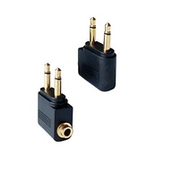 Adaptador de Fone de Ouvido 3.5mm Banhado a Ouro para Avião (2 Unidades) - imagem 3