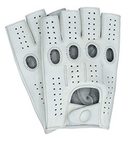 Riparo Motorsports Luvas masculinas de couro sem forro para motociclismo, Branco, Medium - imagem 4
