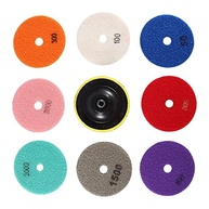 FTVOGUE Kit de Almofadas de Polimento úmidas de Diamante, Forte Força de Moagem e Suavidade, 100 Mm de Diâmetro, para Concreto de Mármore de Granito, Conjunto de 8 Discos de Moagem - imagem 3