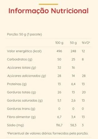Tubes Free Natural Life - Recheado com Creme de Castanha e Cacau - Sem Glúten - 50g - imagem 3
