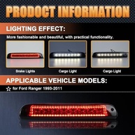 Luz de Freio LED Terceira Lente Fumê para Ford F250/F350/F450/F550 Super Duty e Ranger - Segurança e Estilo - imagem 3