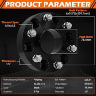 Espaçadores de Roda GAHA 6x5.5" (38mm) - Compatíveis com Chevrolet, GMC e Cadillac - imagem 3