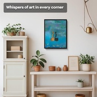 Arte de Parede emoldurada Gato Preto em Estilo Monet - Pintura Texturizada para Decoração Moderna - imagem 5