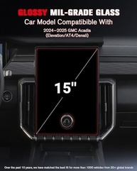 Protetor de Tela 15" para GMC Acadia 2024-2025 (Elevation/AT4/Denali) - Vidro Temperado 9H+ HD Claro - imagem 3