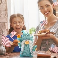 Gnomos Patrióticos Hodao - Decoração de Resina para Dia da Independência Americana - imagem 3