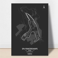 Quadro Decorativo Spa-Francorchamp Bélgica - Pista de GP em Arte (28x20cm) - imagem 2