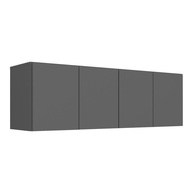 Armário de Cozinha Aéreo 4 Portas com Design Moderno Grafite - Organize com Estilo e Durabilidade - imagem 1