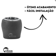 Manopla Bola de Câmbio Grand Siena 2012-2015 Cinza com Anel Cromado - Toque de Estilo e Conforto - imagem 3