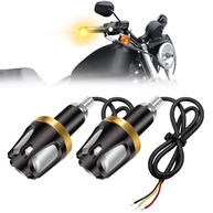 Luz de Guidão para Moto LED Amarela/Vermelha - Segurança e Estilo 16-18mm - imagem 2