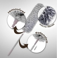 Espanador de Pó Extensível 2,80m com Haste Flexível de Inox e Microfibra Lavável - Ideal para Limpeza de Áreas Altas - imagem 5