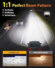 Lâmpadas FAHREN H11 39000LM: Iluminação 900% Mais Brilhante e Padrão de Feixe Perfeito - imagem 5